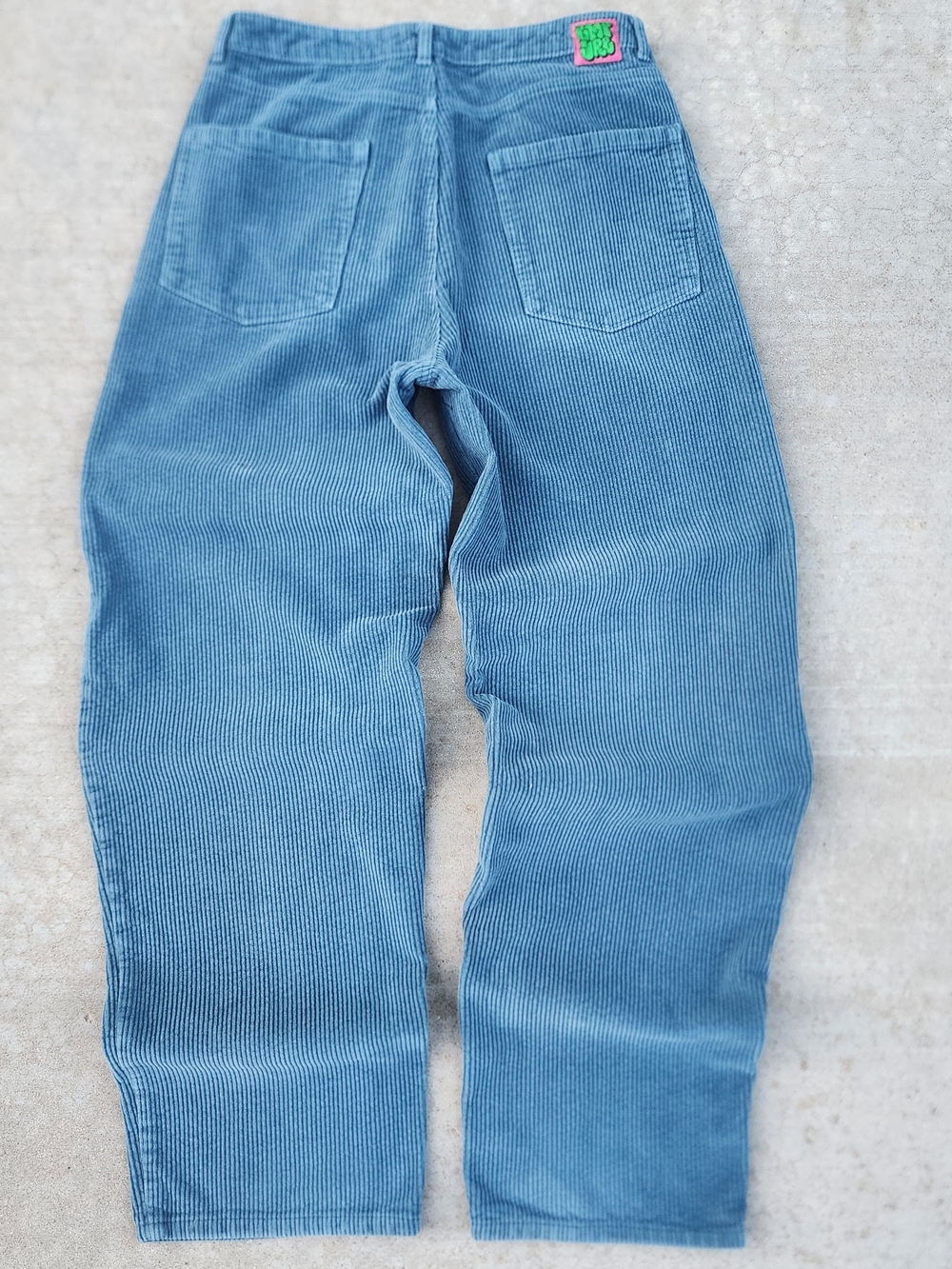 Empyre Tori 90's Blue Corduroy Skate Skater Relax/Loose Pants, Womens Sz 10